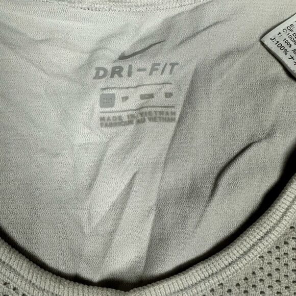 Nike Dri Fit Athletic Long Sleeve Top XS Grey Mesh Long Sleeves Lightweight Base - Picture 6 of 16